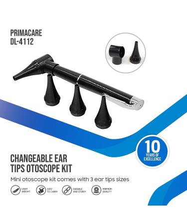 Priamcare Mini Otoscope Kit with High Resolution LED Ear Light - Ideal for Nurses, Students, Doctors & EMTs - Buy Online on GoSupps.com