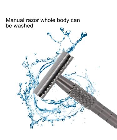 Premium Double Edge Metal Razor for Men - Reusable Traditional Shaving Solution - Buy Online on GoSupps.com