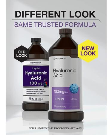 Hydrate & Nourish with Liquid Hyaluronic Acid Supplement | 100 mg | 16 oz | Cherry Flavor | Non-GMO & Gluten-Free | Horbaach - Buy Online on GoSupps.com