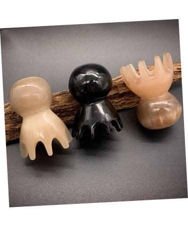 PartyKindom Handmade Yak Horn Octopus Massage Comb Tool - Natural Horn Massager for Relaxation - Buy Online on GoSupps.com