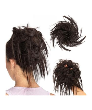 Bun Hair Piece Messy Hair Bun Hairpiece Tousled for Women Hair Extension Ponytail Scrunchies with Elastic Rubber Band Synthetic Ponytail Hairpiece Hair Pieces for Women (Color : 4#)
