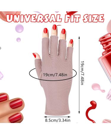 Abeillo 2Pairs UV Gloves for Gel Manicures UPF 50+ UV Nail Protection Gloves UV Light Gloves for Gel Nails Lamp Fingerless UV Gloves Prevent Hands from UV Harm (Pink Purple) - Buy Online on GoSupps.com