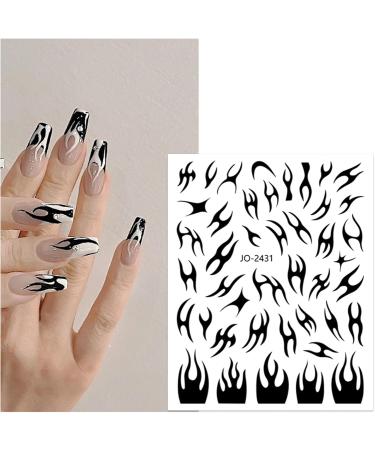 FEIlei Nail Art Decals Flames Nail Stickers Decoration for Nail Tips Beauty Decoration - Buy Online on GoSupps.com