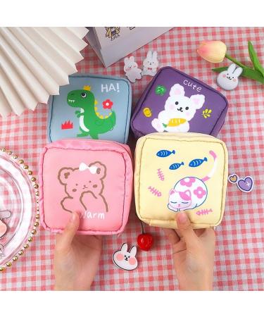 AOOPOO 4-Pack Women's Menstrual Cup Bags | Portable Storage Pockets for Pads & Feminine Products | Stylish Zipper Bags for Teens & Women - Buy Online on GoSupps.com
