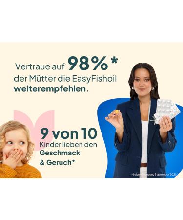 Easyfishoil Omega 3 for Kids with Vitamin D3 - 30 Soft Jelly Capsules | Halal Certified High Dose Fish Oil from Norway - Buy Online on GoSupps.com