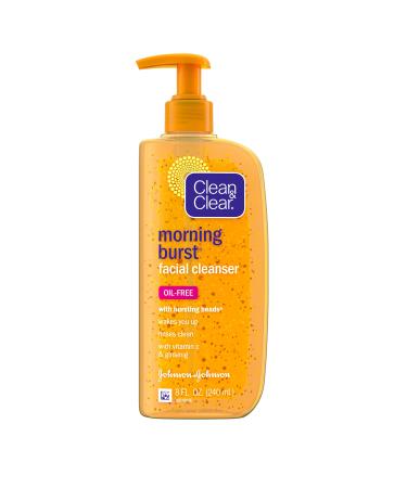 Clean & Clear Morning Burst Oil-Free Facial Cleanser with Brightening Vitamin C Ginseng and Gentle Daily Brightening Face Wash for All Skin Types Hypoallergenic 8 oz 8 Fl Oz (Pack of 3)