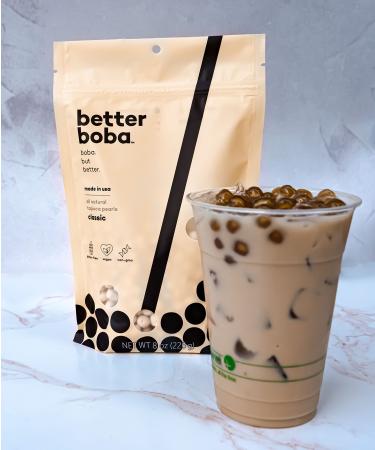 Better Boba All-Natural Classic Boba Pearls with NO Artificial Ingredients, NO Preservatives, Easy to Make, Made in the U.S.A.
