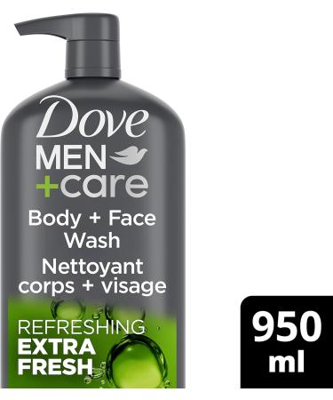 Dove Men + Care Body Wash Extra Fresh 950 ml + Dove Men + Care Fresh & Clean 2-in-1 Shampoo & Conditioner (750 ml) Extra Fresh + Shampoo - Buy Online on GoSupps.com