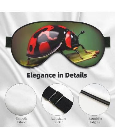 Red Ladybug Daisy Sleep Mask - Soft Adjustable & Breathable Blindfold for Deep Sleep Relaxation Travel & Meditation - Buy Online on GoSupps.com