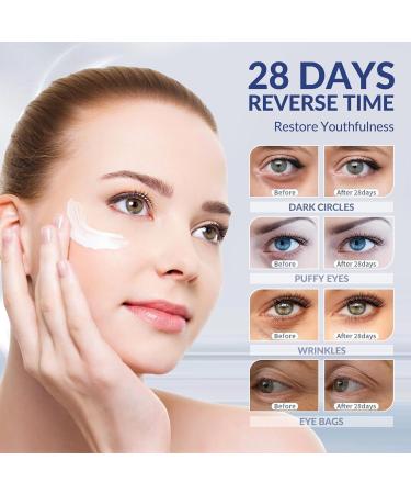 Multi-Peptide & Retinol Eye Cream,Electric Massage Eye Cream With Caffeine,Niacinamide,Vitamin C & for Dark Circles, Puffiness Puffy Bags & Wrinkles ,Anti-Aging Eye Cream for Fine Lines, 0.7 fl.oz - Buy Online on GoSupps.com