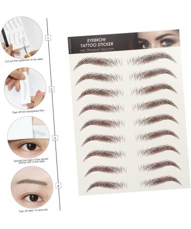 Angoily 9 Sheets Waterproof Eyebrow Stickers Make up Kit Quick Makeup Tools 6d Hair-like Eyebrows Stickers - Buy Online on GoSupps.com