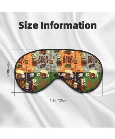 Beer Print Soft Eye Mask | Sleep Mask for Men & Women | Comfortable Travel Sleep Aid - Buy Online on GoSupps.com
