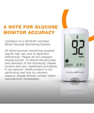 CareSens N Plus Bluetooth Blood Glucose Monitor Kit with 100 Test Strips, Lancets, Meter, Lancing Device, Travel Case - for Diabetes Testing (Auto-Coding, Bluetooth Enabled) - Buy Online on GoSupps.com