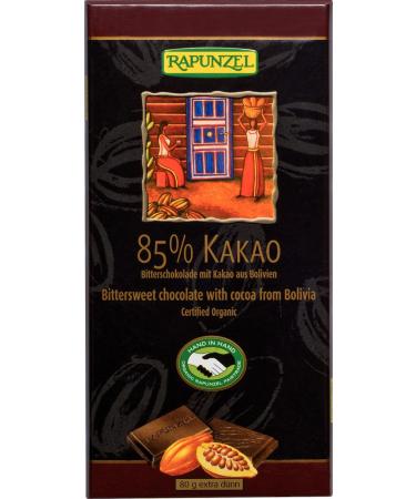 Rapunzel Rapunzel Dark Chocolate 85% Cocoa HIH (1 x 80 g) - Organic