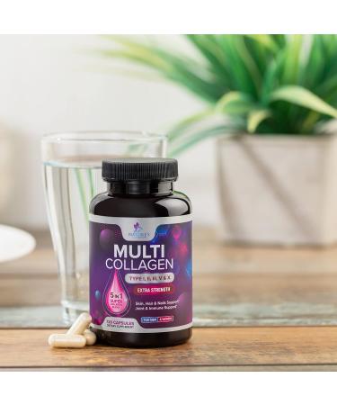 Multi Collagen Pills 2400 mg - Advanced Types I II III V X - Hydrolyzed Multi Collagen Peptides Pills Collagen Supplements for Women & Men - Hair Skin & Nail Support Supplement - 120 Capsules 120 Count (Pack of 1) - Buy Online on GoSupps.com