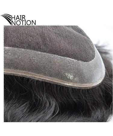 Hairnotion Human Hair Toupee for Men Swiss Lace Hair Systems with Skin Hairpiece 8x10 Black 1b# 8X10 Inch 1b# - Buy Online on GoSupps.com