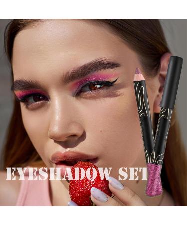 Eyeshadow and Eyeliner Waterproof Eye Shadow Pencil High Pigmented Glitter Shimmer Eyeshadow Long Lasting Eye Cosmetics Sillervan - Buy Online on GoSupps.com
