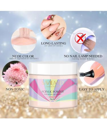 Saviland 120g Nudes Acrylic Powder - Professional Salon Quality for Nail Extension | 4.23oz Acrylic Nail Powder for French Nails - No Lamp Needed - Buy Online on GoSupps.com