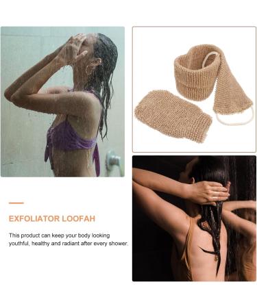 Beaupretty 2pcs Exfoliating Bath Gloves & Towel - Super Long Body Scrubber Sponges for Shower & Back Cleanse - Perfect for International Shipping - Buy Online on GoSupps.com
