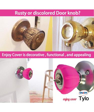 Door Knob Cover Grips 4 Pack - Non Slip Arthritis & Senior Living Aids - Easy Open Decorative - Hot Pink Tylo - Buy Online on GoSupps.com