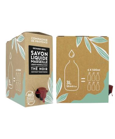 Compagnie de Provence Savon de Marseille Extra Pure Liquid Soap Black Tea 101.4 Fl Oz Eco Refill - Buy Online on GoSupps.com