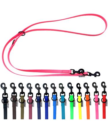 Biothane Dogeline Black Hook adjustable for small dogs / large dogs 2m / 2.40m / 2.80m / 3.50m / 5m (neon pink 2.40m x 9mm) 2.40m x 9mm neon pink