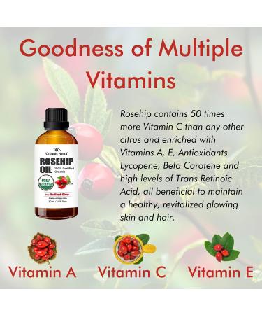 Organic Netra Rosehip Seed Oil for Skin Hydrates & Moisturize Skin 100% Organic Pure & Natural Oil Good Radiant Glow Light Weight All Skin Types 50ml - Buy Online on GoSupps.com