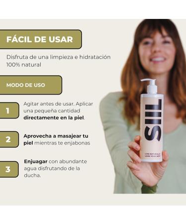  SIIL SIIL Natural Body Wash 500ml | Cleansing & Hydrating for Sensitive Skin | Unisex | Paraben & Sulfate Free | With Jojoba Cedar & Rosemary Essential Oils | Daily Body Care - Buy Online on GoSupps.com