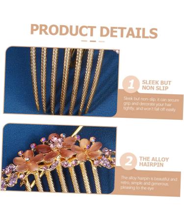 HONMEET Opal Comb Styling Hair Clips Comb Hair Clip Bride Hair Clip Hairbrushes for Woman Comb for Hair Barrettes for Thick Hair Wide Tooth Comb for Wavy Hair Combs for Women Purple Alloy - Buy Online on GoSupps.com