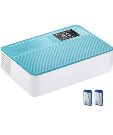 ZHHID Smart Insulin Cooler Box Refrigerated Case Mini Cold Boxes Portable Drug Reefer Car Small Refrigerator Double-Battery
