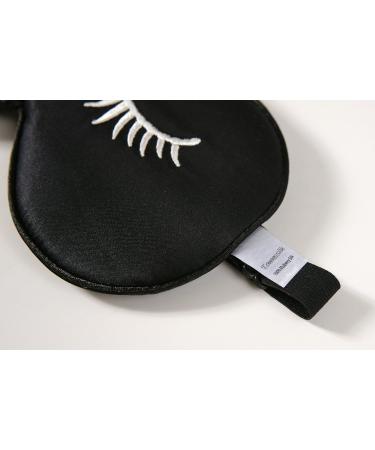Townssilk 100% Silk Sleep Mask | Adjustable Strap | Super Soft Blindfold | Ultimate Sleeping Aid - Black Pattern - Buy Online on GoSupps.com