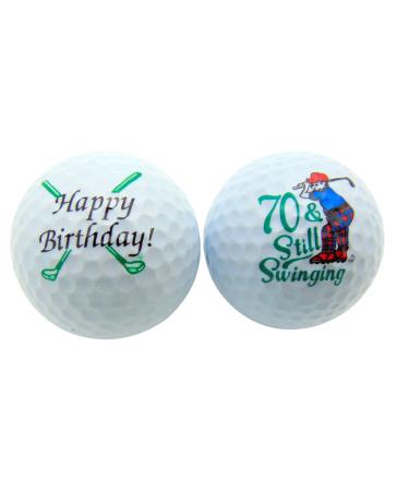 Westmon Works 70th Birthday Golf Balls Set of 2 Golf Ball Golfer Gift Pack
