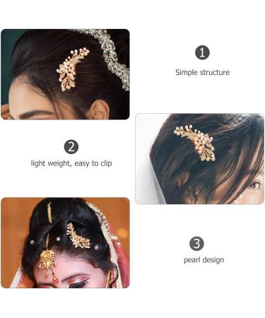 PRETYZOOM Wedding Hair Comb Rhinestone Side Comb Pearl Headpiece Bride Hair Clips Sparkle Hair Accessories for Women Girls Party Prom - Buy Online on GoSupps.com