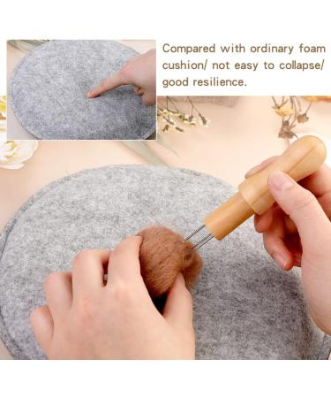 Grey Sponge Needle Felting Pad - 9.44 x 9.44 x 1.38 Inch - Needle Felting Mat with Tool and Needles for Any Project - Buy Online on GoSupps.com