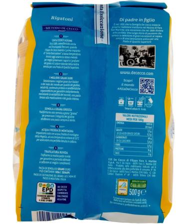 De Cecco Rigatoni n.24 (500g) - Buy Online on GoSupps.com