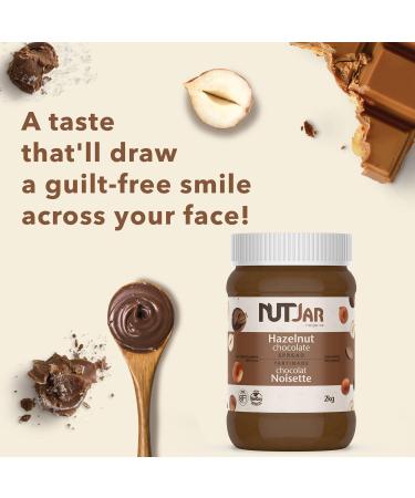 NutJar Premium Hazelnut Chocolate Spread 2 Kg No Added Colours or Preservatives Vegan Gluten Free Keto Friendly Made in Canada - Buy Online on GoSupps.com