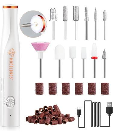 Modelones Cordless Nail Drill 22000RPM Electric Nail File with LED Light for Acrylic Gel Nails Professional Nail Drill Set with Nail Drill Bits & Sanding Bands for Quick Manicure Pedicure Kit 12 - Buy Online on GoSupps.com
