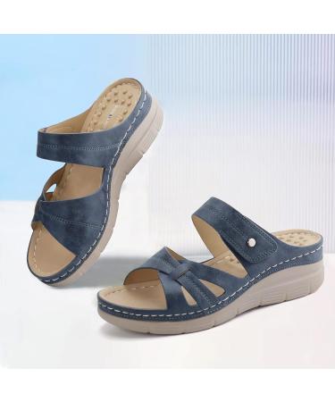 Ortho+rest Women's Orthotic Slides - Comfortable Navy Orthopedic Sandals with Arch Support - Buy Online on GoSupps.com