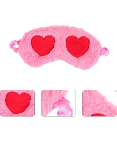 Adjustable Plush Heart Eye Mask for Daytime Naps, Travel, and Valentine's Day | Soft Blindfold for Deep Sleep and Relaxation - Buy Online on GoSupps.com
