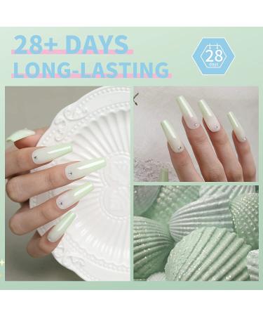 Pink White Green Glitter Gel Nail Polish Set - 10 Bottles Salon Quality DIY at Home CT02 - Buy Online on GoSupps.com