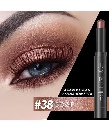 FOCALLURE Shimmer and Matte Cream Eyeshadow Stick - High Pigment Eye Brightener Pencil - Buy Online on GoSupps.com