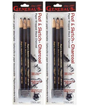 General Pencil Co. Peel & Sketch Charcoal Pencil Pack