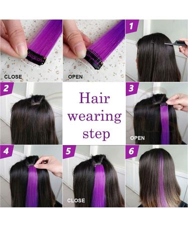 Zhaowei 9-Piece Multi-Color Clip-In Hair Extensions | Princess Rainbow Highlights Synthetic Hair for Parties - Buy Online on GoSupps.com
