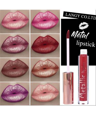 Matte Metallic Long Lasting Lip Gloss - Waterproof & Highly Pigmented Liquid Lipstick for Women - Diamond Shimmer Formula - 0.15 Fl Oz (Pack of 1) - Buy Online on GoSupps.com