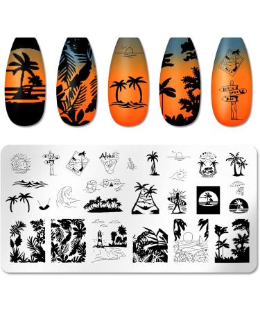 Danneasy Nail Stamp Plate Set - 6 Butterfly & Plant Design Stencils for Nail Art | Natural Series Manicure Templates - Buy Online on GoSupps.com