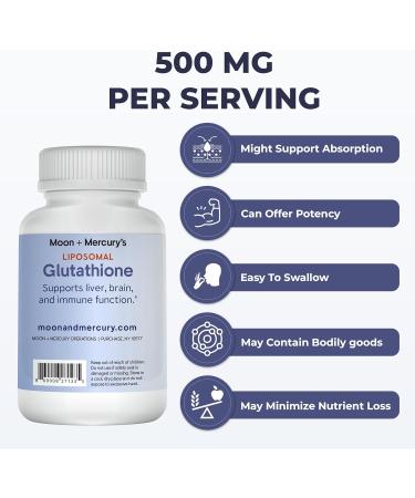 Liposomal Glutathione Capsules - Enhanced Reduced Glutathione Supplement | 60 Count for Optimal Detox & Health - Buy Online on GoSupps.com