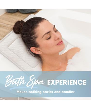 MICRODRY Tub Lounger with Built-in Pillow - Luxury Cushion for Head, Neck, Shoulders, Back, Tailbone - Buy Online on GoSupps.com