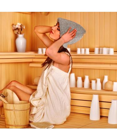ZHONGTOU Sauna Hat for Men - 2 Piece Sauna Cap Set | Premium Felt Sauna Hut Accessories | International Shipping - Buy Online on GoSupps.com