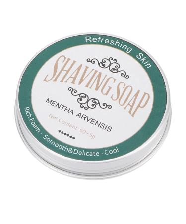 60g Mint Scented Shaving Soap - Softening & Soothing Men's Shaving Cream | International Shipping - Buy Online on GoSupps.com
