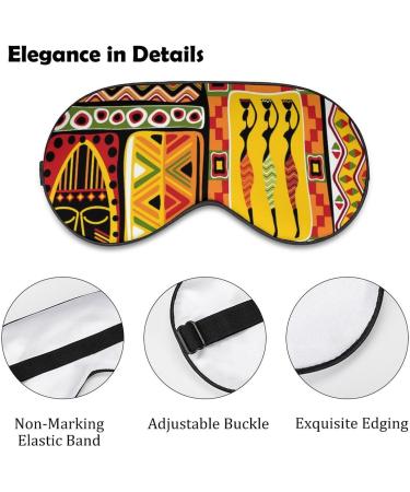 African Art Woman with Pot Orange Sleep Mask - Adjustable Strap, Light Blocking Blindfold for Night Sleep and Travel - Buy Online on GoSupps.com